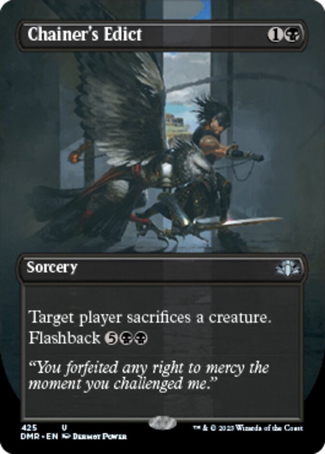 Chainer's Edict (Borderless Alternate Art) [Dominaria Remastered] | Good Games Morley