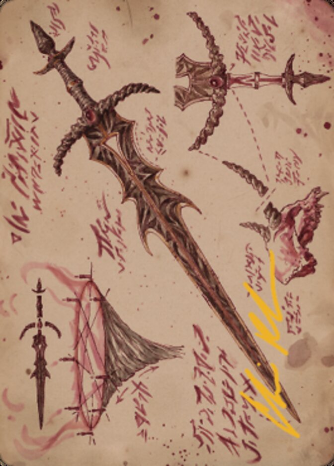 Blackblade Reforged Art Card (Gold-Stamped Signature) [The Brothers' War Art Series] | Good Games Morley