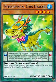 Performapal Coin Dragon [MACR-EN005] Rare | Good Games Morley
