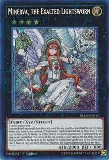 Minerva, the Exalted Lightsworn [BLLR-EN044] Secret Rare | Good Games Morley