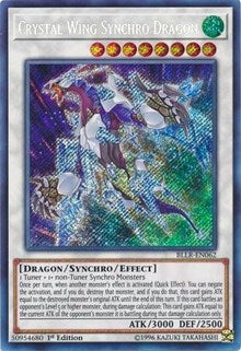 Crystal Wing Synchro Dragon [BLLR-EN062] Secret Rare | Good Games Morley