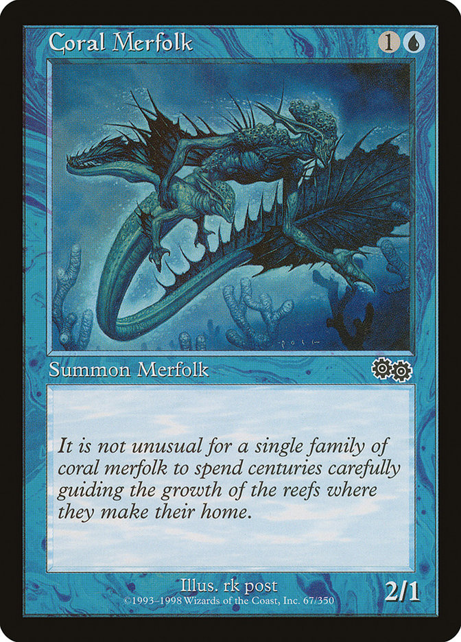 Coral Merfolk [Urza's Saga] | Good Games Morley