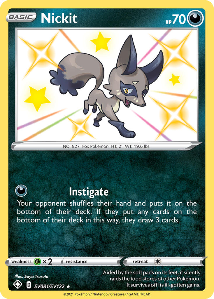 Nickit (SV081/SV122) [Sword & Shield: Shining Fates] | Good Games Morley