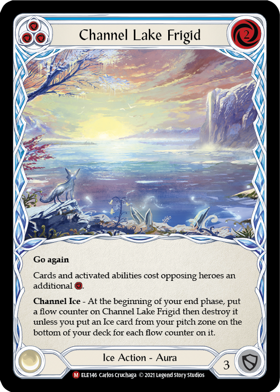 Channel Lake Frigid (Alternate Art) [ELE146] (Tales of Aria)  1st Edition Rainbow Foil | Good Games Morley