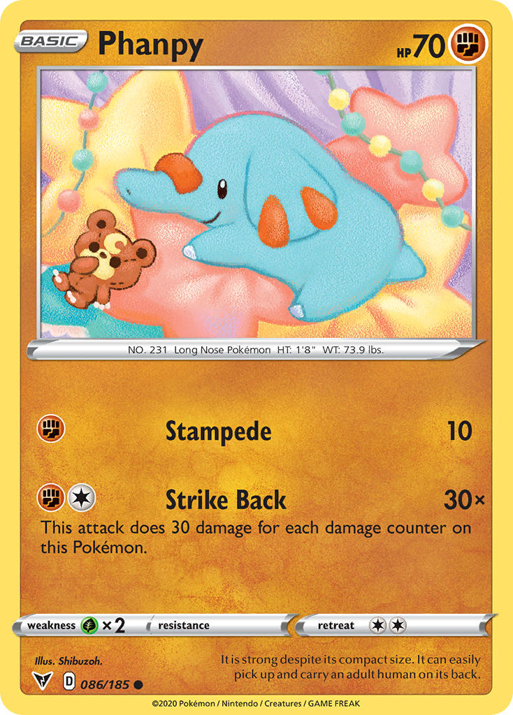 Phanpy (086/185) [Sword & Shield: Vivid Voltage] | Good Games Morley