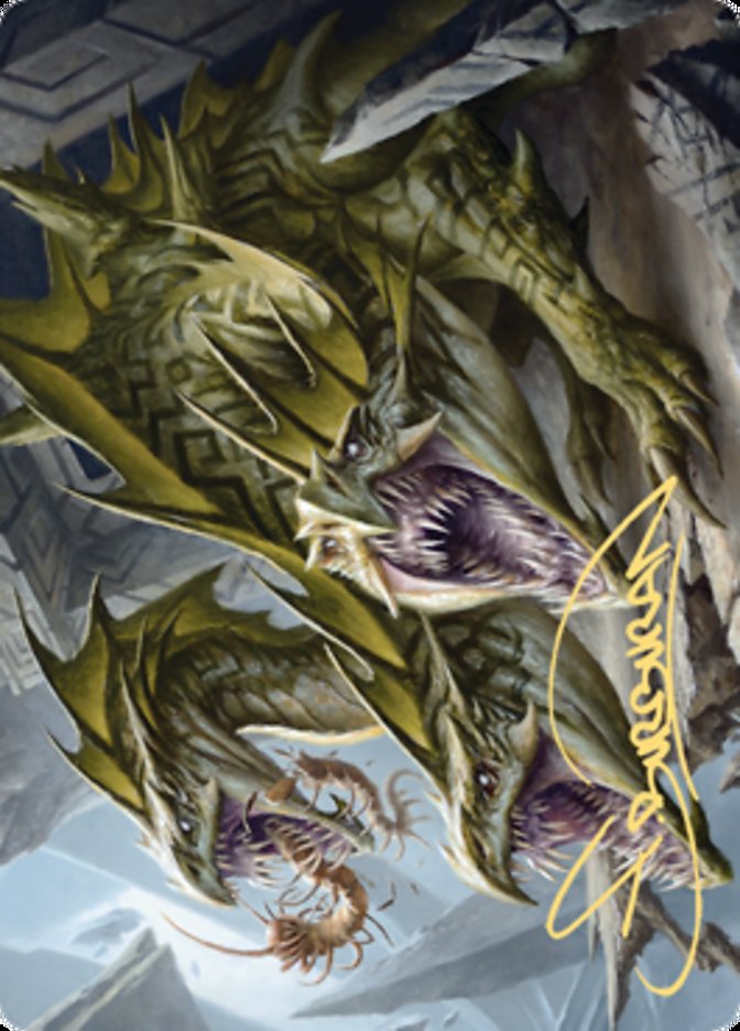 Grakmaw, Skyclave Ravager Art Card (Gold-Stamped Signature) [Zendikar Rising Art Series] | Good Games Morley