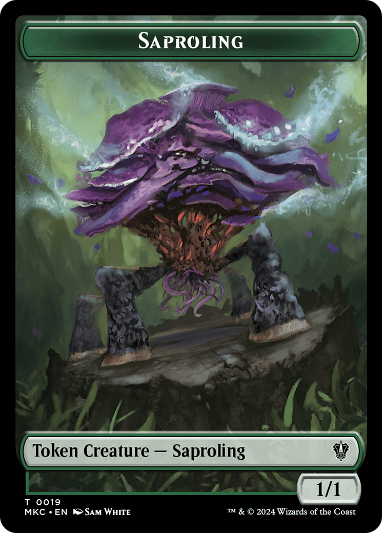 Saproling // Morph Double-Sided Token [Murders at Karlov Manor Commander Tokens] | Good Games Morley