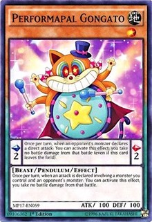 Performapal Gongato [MP17-EN059] Common | Good Games Morley
