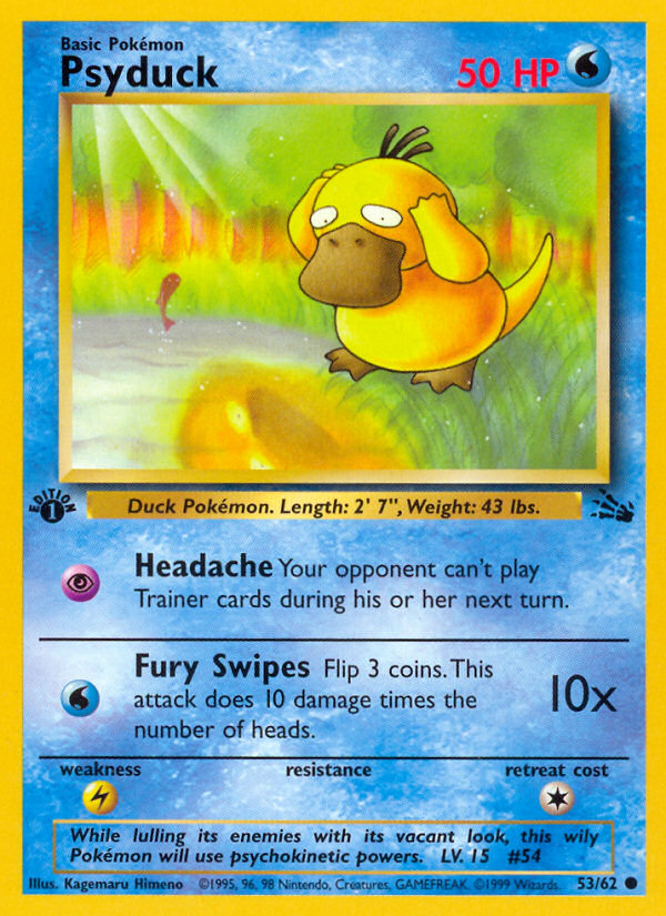 Psyduck (53/62) [Fossil 1st Edition] | Good Games Morley