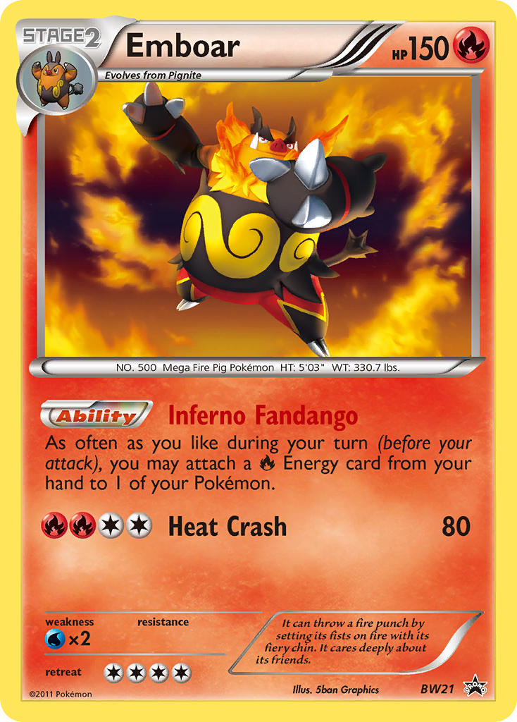 Emboar (BW21) [Black & White: Black Star Promos] | Good Games Morley