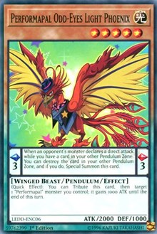 Performapal Odd-Eyes Light Phoenix [LEDD-ENC06] Common | Good Games Morley