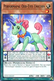Performapal Odd-Eyes Unicorn [LEDD-ENC07] Common | Good Games Morley