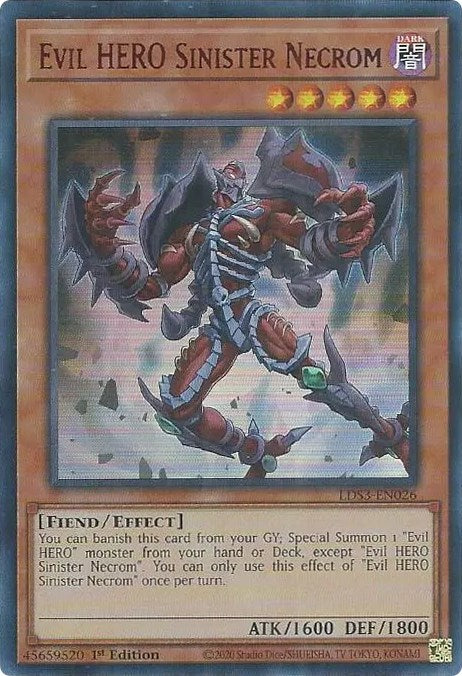 Evil HERO Sinister Necrom (Red) [LDS3-EN026] Ultra Rare | Good Games Morley