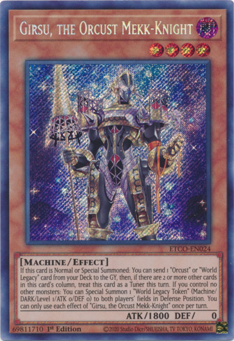Girsu, the Orcust Mekk-Knight [ETCO-EN024] Secret Rare | Good Games Morley