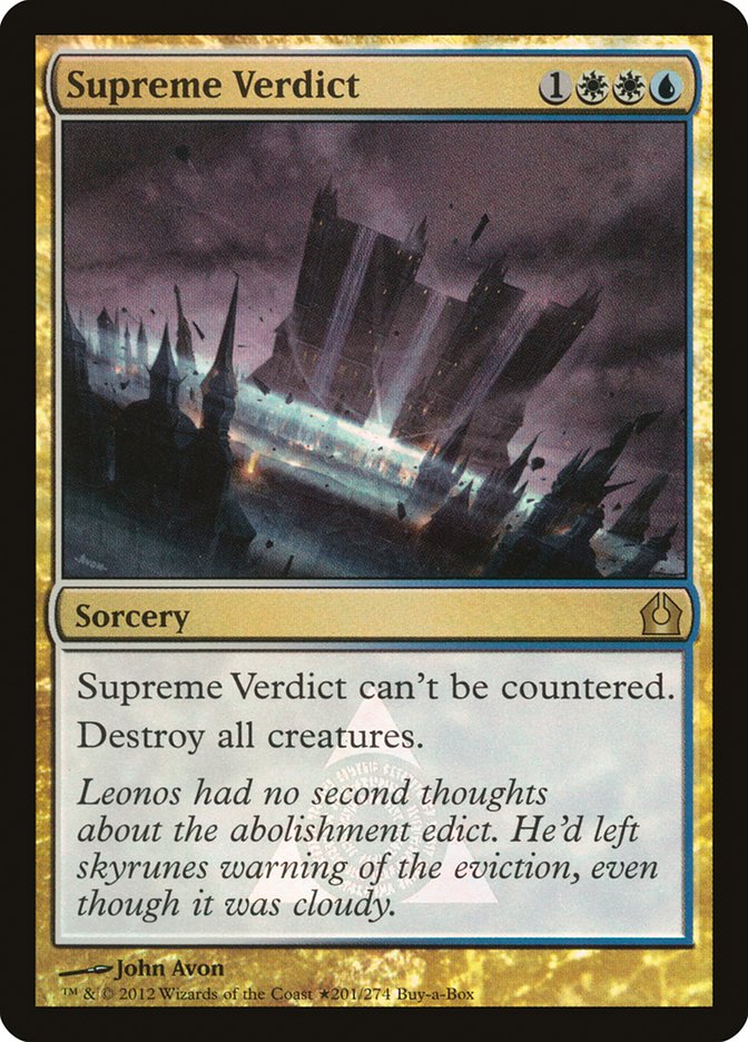 Supreme Verdict (Buy-A-Box) [Return to Ravnica Promos] | Good Games Morley