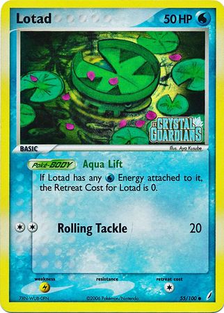 Lotad (55/100) (Stamped) [EX: Crystal Guardians] | Good Games Morley