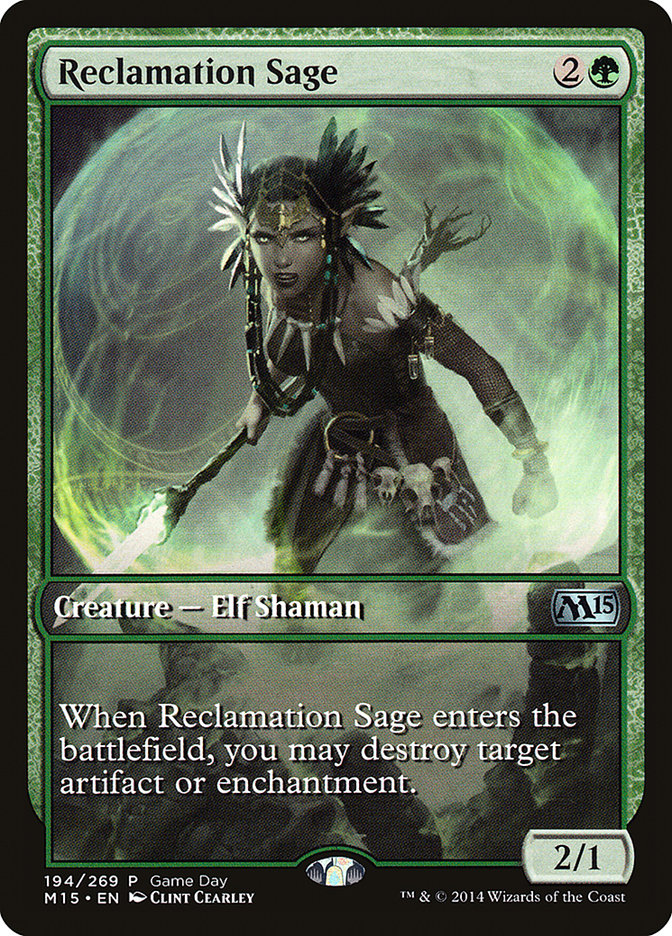 Reclamation Sage (Game Day) [Magic 2015 Promos] | Good Games Morley