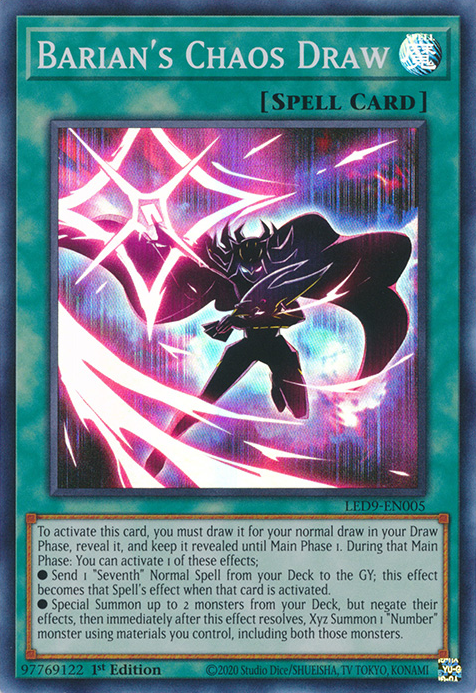 Barian's Chaos Draw [LED9-EN005] Super Rare | Good Games Morley