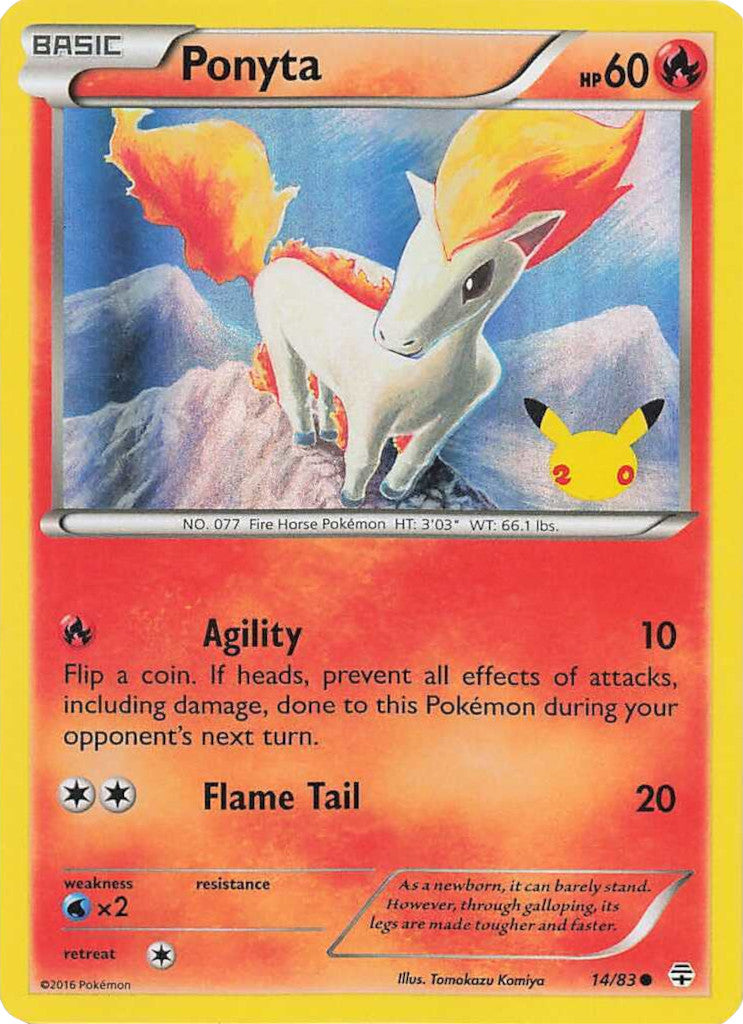 Ponyta (14/83) (20th Anniversary Stamp) [XY: Generations] | Good Games Morley