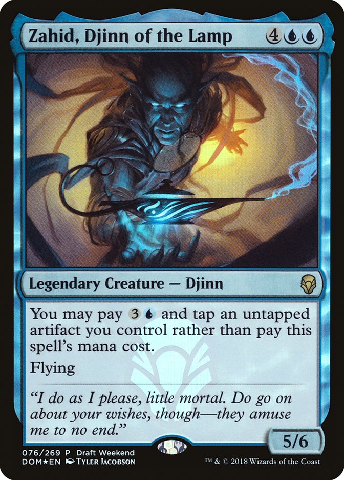 Zahid, Djinn of the Lamp (Draft Weekend) [Dominaria Promos] | Good Games Morley