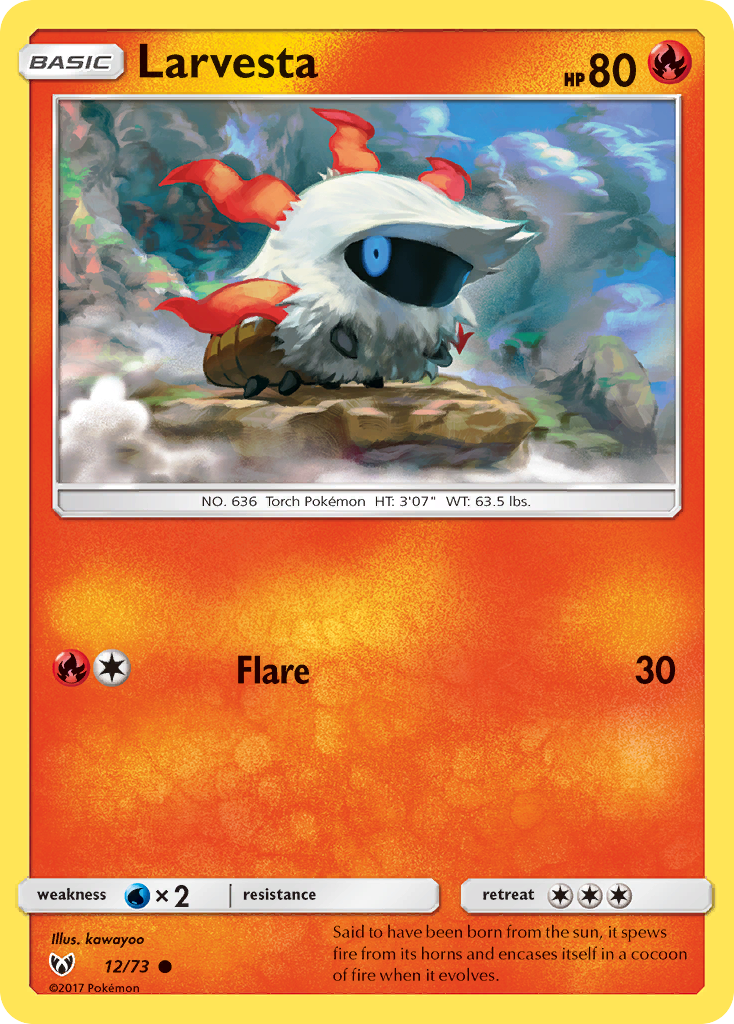 Larvesta (12/73) [Sun & Moon: Shining Legends] | Good Games Morley