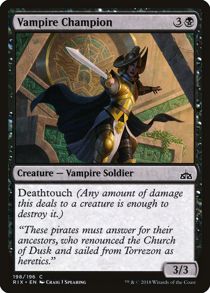Vampire Champion [Rivals of Ixalan] | Good Games Morley