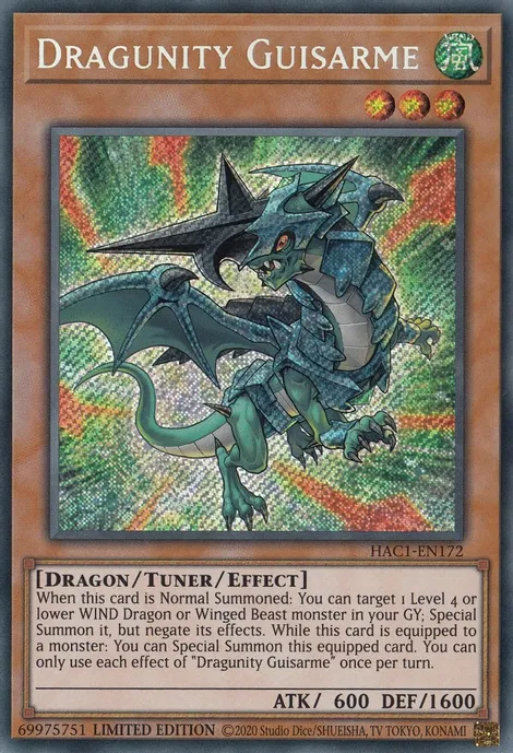 Dragunity Guisarme [HAC1-EN172] Secret Rare | Good Games Morley