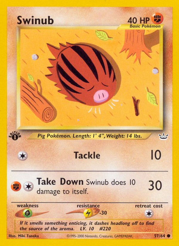 Swinub (57/64) [Neo Revelation 1st Edition] | Good Games Morley