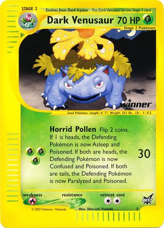 Dark Venusaur (7) (Winner) [Best of Promos] | Good Games Morley