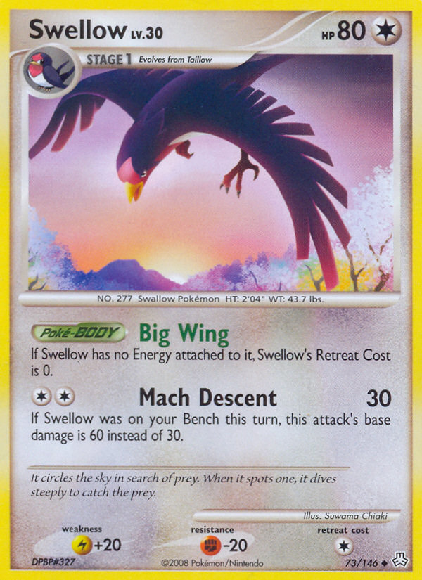 Swellow (73/146) [Diamond & Pearl: Legends Awakened] | Good Games Morley