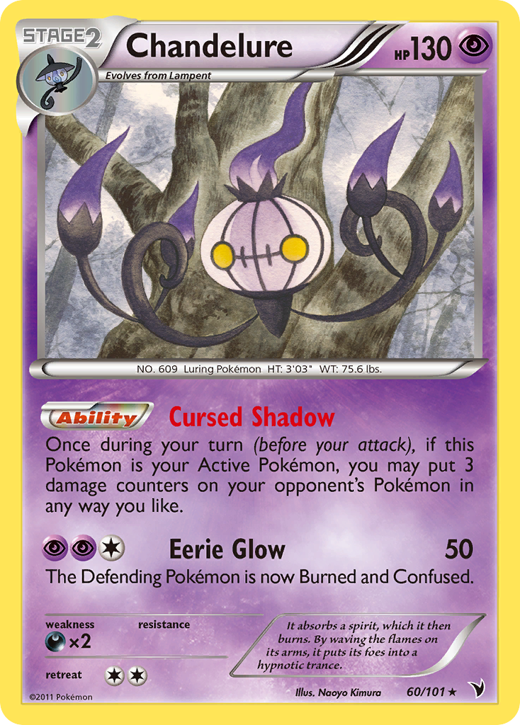 Chandelure (60/101) [Black & White: Noble Victories] | Good Games Morley