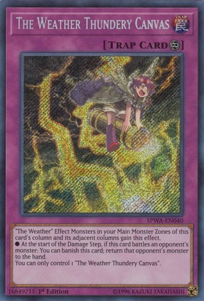 The Weather Thundery Canvas [SPWA-EN040] Secret Rare | Good Games Morley