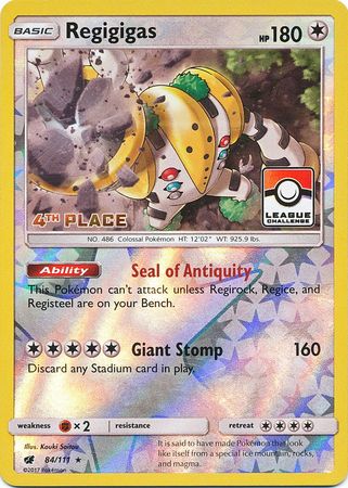 Regigigas (84/111) (League Promo 4th Place) [Sun & Moon: Crimson Invasion] | Good Games Morley