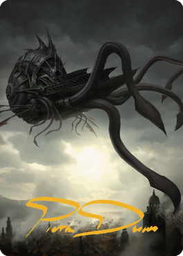 Nautiloid Ship Art Card (Gold-Stamped Signature) [Commander Legends: Battle for Baldur's Gate Art Series] | Good Games Morley