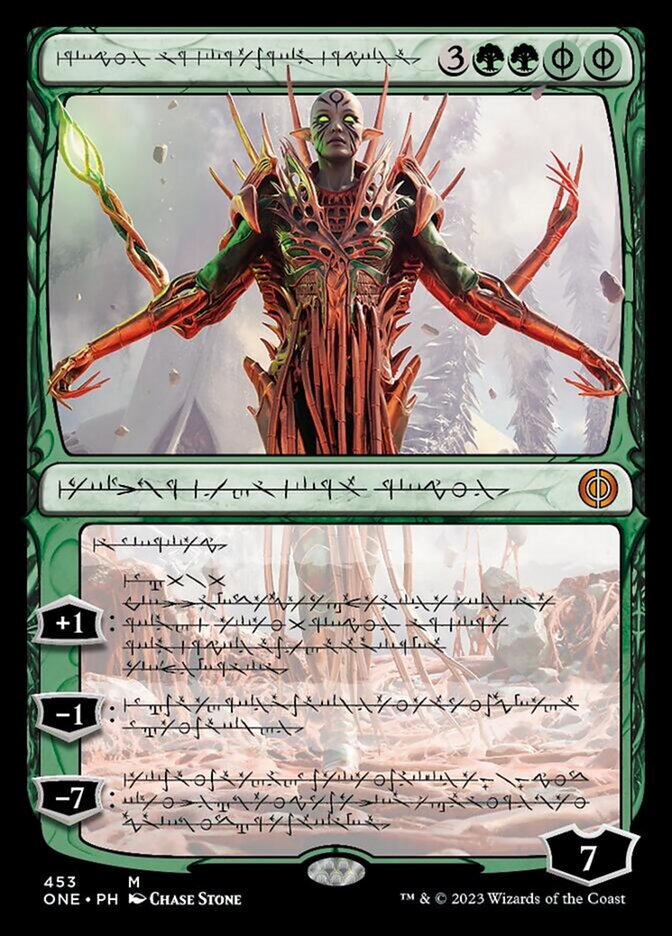 Nissa, Ascended Animist (Phyrexian Step-and-Compleat Foil) [Phyrexia: All Will Be One] | Good Games Morley