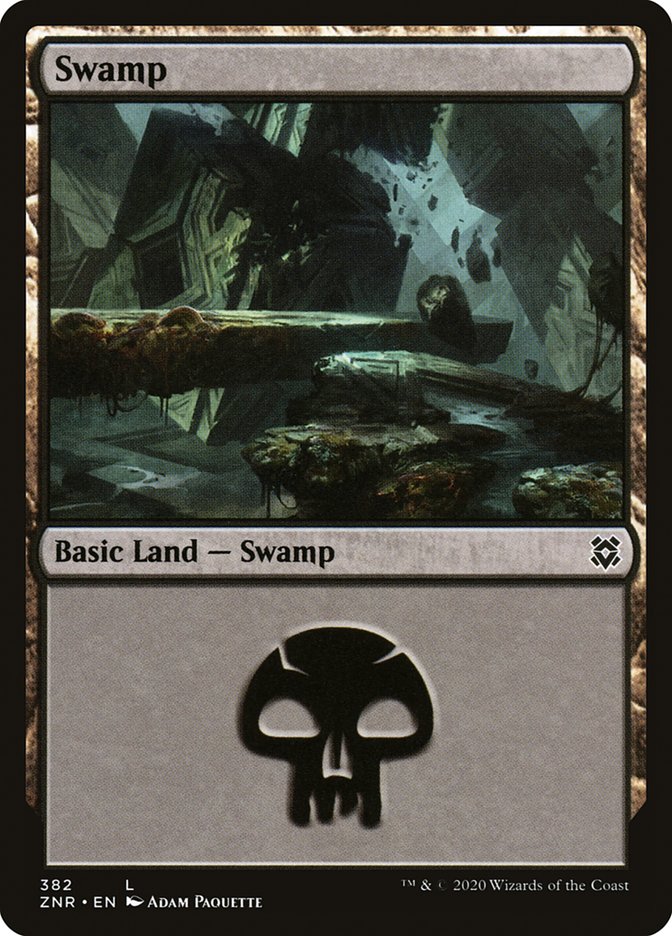 Swamp (382) [Zendikar Rising] | Good Games Morley