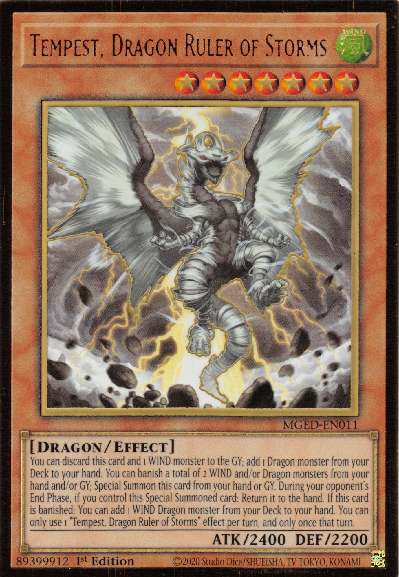 Tempest, Dragon Ruler of Storms [MGED-EN011] Gold Rare | Good Games Morley