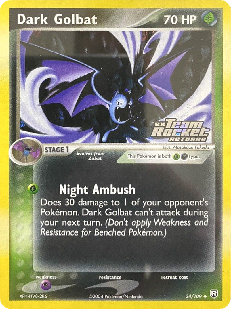 Dark Golbat (34/109) (Stamped) [EX: Team Rocket Returns] | Good Games Morley