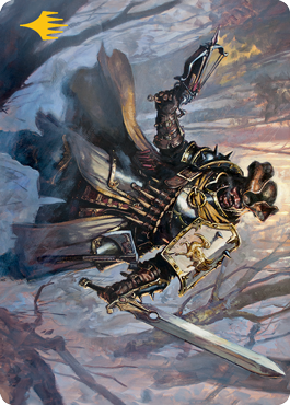 Brutal Cathar Art Card (Gold-Stamped Signature) [Innistrad: Midnight Hunt Art Series] | Good Games Morley