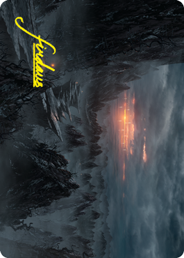 Sundown Pass Art Card (Gold-Stamped Signature) [Innistrad: Crimson Vow Art Series] | Good Games Morley