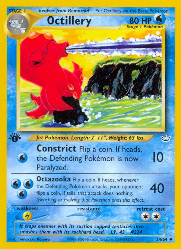 Octillery (34/64) [Neo Revelation 1st Edition] | Good Games Morley