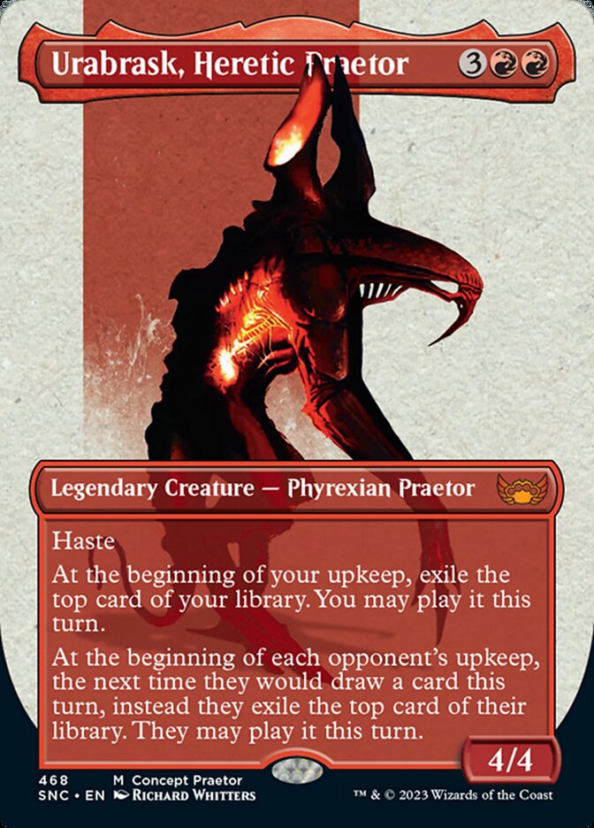 Urabrask, Heretic Praetor (Borderless Concept Praetors) [Phyrexia: All Will Be One] | Good Games Morley