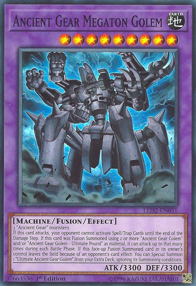 Ancient Gear Megaton Golem [LED2-EN031] Super Rare | Good Games Morley
