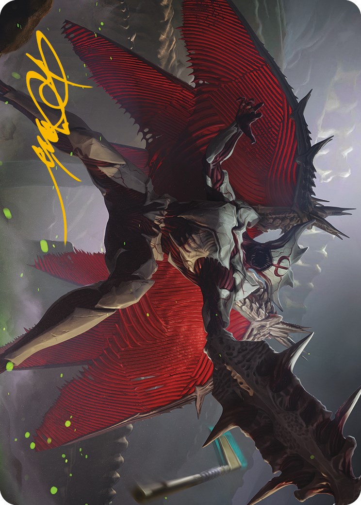 Phyrexian Vindicator Art Card (Gold-Stamped Signature) [Phyrexia: All Will Be One Art Series] | Good Games Morley