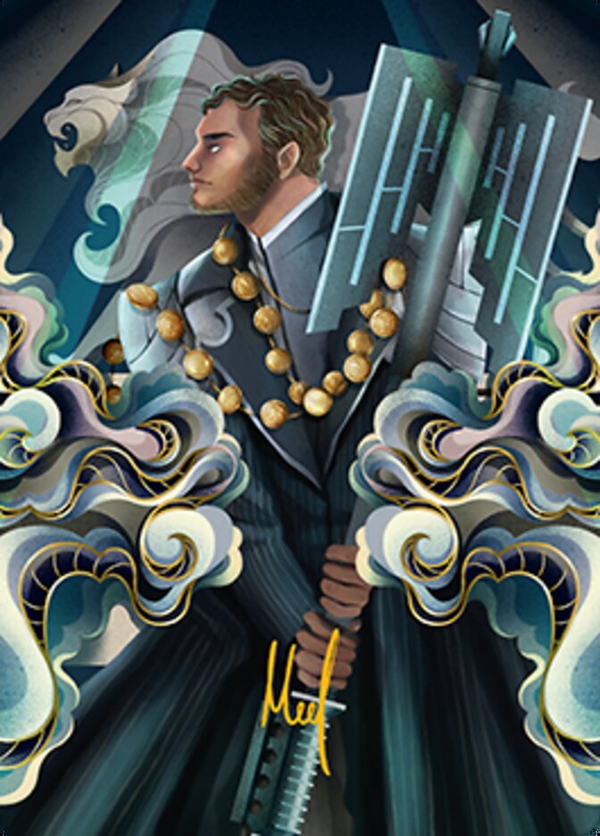 Rafiq of the Many Art Card (Gold-Stamped Signature) [Streets of New Capenna Art Series] | Good Games Morley