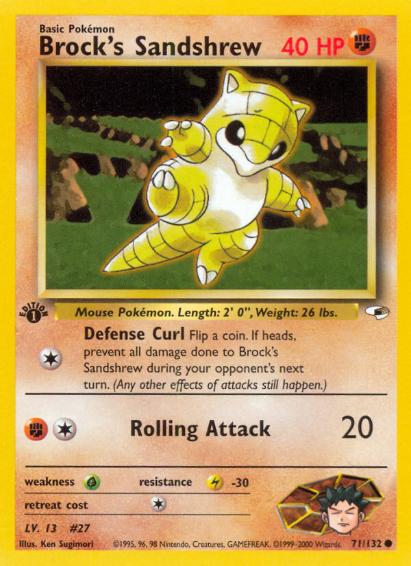 Brock's Sandshrew (71/132) [Gym Heroes 1st Edition] | Good Games Morley