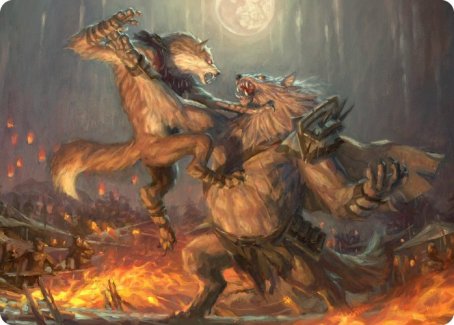 Duel for Dominance Art Card [Innistrad: Midnight Hunt Art Series] | Good Games Morley