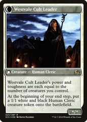 Hanweir Militia Captain // Westvale Cult Leader [Shadows over Innistrad Prerelease Promos] | Good Games Morley