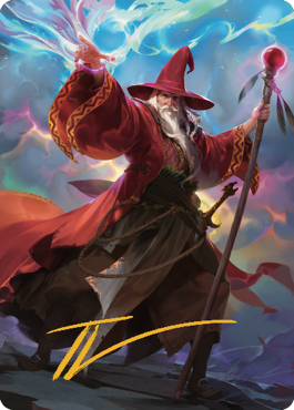Elminster Art Card (36) (Gold-Stamped Signature) [Commander Legends: Battle for Baldur's Gate Art Series] | Good Games Morley