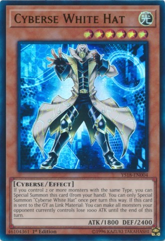Cyberse White Hat [YS18-EN004] Ultra Rare | Good Games Morley